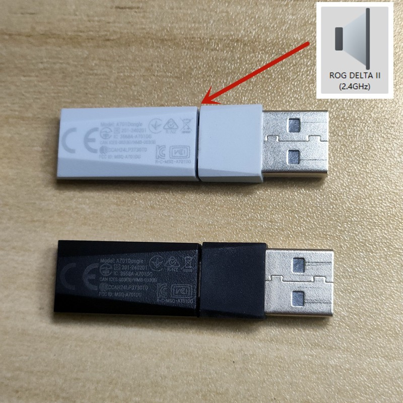 Rog Republic of Gamers Dleta Ii/Prism 2 Original Receiver Adapter Wireless Headset Accessories