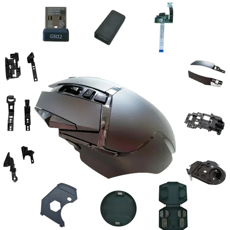 Original Logitech G502 Wireless Mouse Shell Bottom Case Receiver USB Upper Shell Rubber Weight Block Accessories