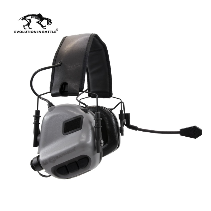 (Drunk meow)Menghu Camp EARMOR M32 pickup noise reduction headset Tactical headset shooting earcup gray