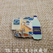  2009 Athens Olympic Games badge Olympic bottled water brand Dasani binaural bottle badge Visa card