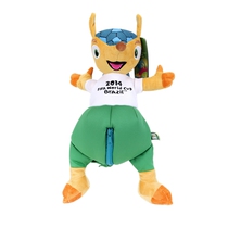 Folago Brazil World Cup armadillo football plush hat can be folded into football World Cup mascot