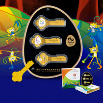 2016 Rio Olympic Games Precious Metal Medal Gold Key Mascot Emblem Set Olympic Collection