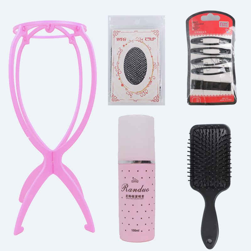 Wig special care accessories tool BB clip curl ball airbag comb bracket care liquid luxury 5 piece set