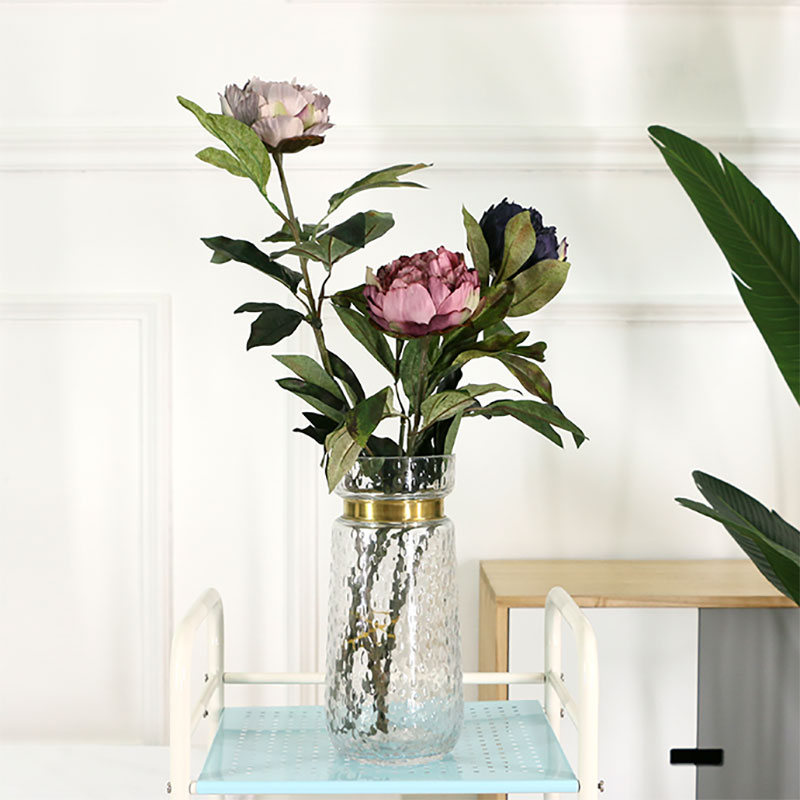 Simulation Yang Peony Flower Retro - Big - flower Living Room decorated with floor simulation flower large - branch decoration