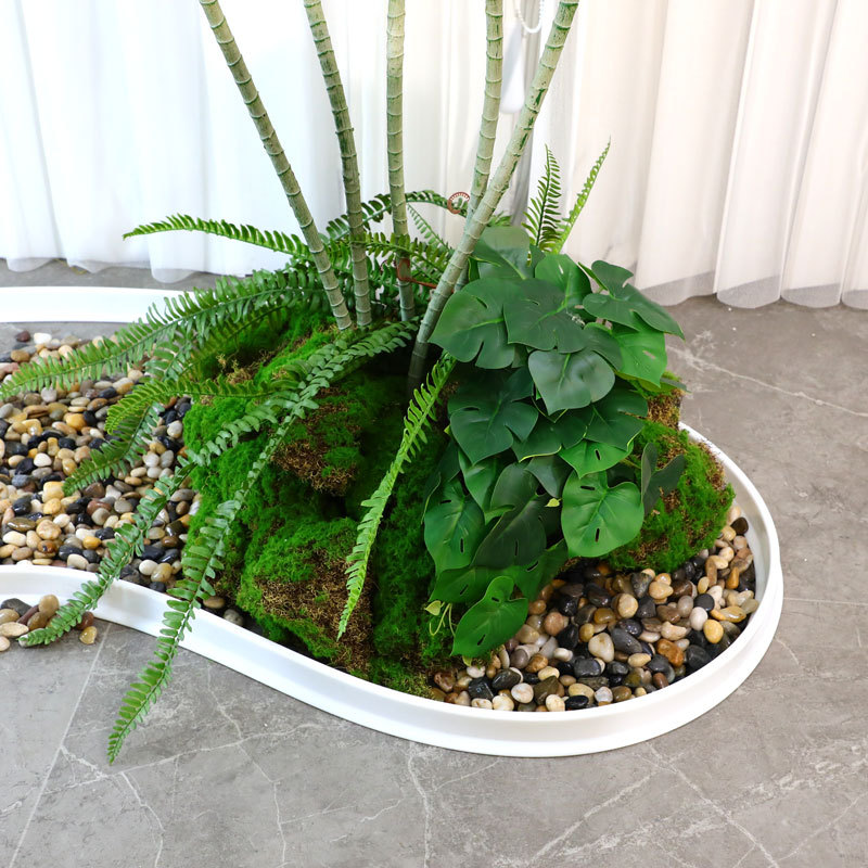 Simulated Plant Landscaping Silicone Fence Strip Water-Retaining Strip Indoor Green Plant Border Fence Balcony Blocking Line Base