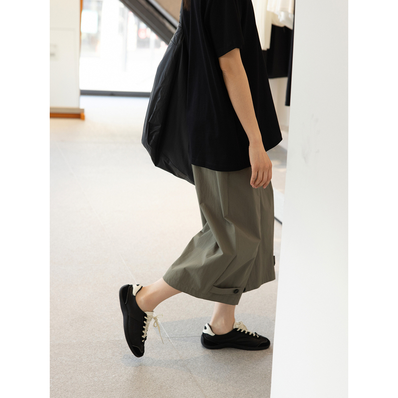 Flexible Cuffs Casual Capri Pants 「Seei」