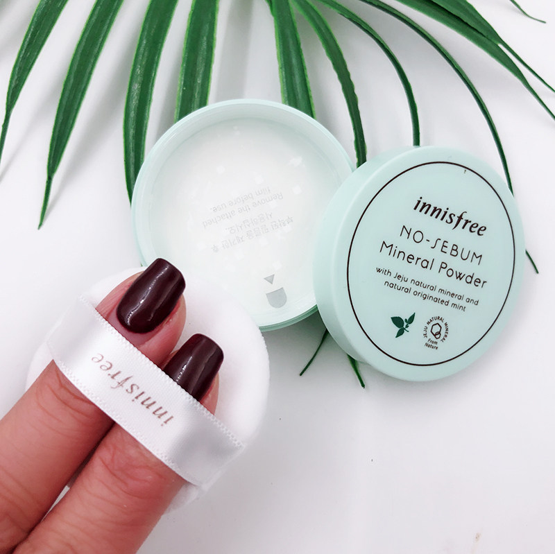 South Korean innisfreeInnisfree Mineral mint bulk powder 5g Flawless Oil control Oil Cosmetic Pink Cake