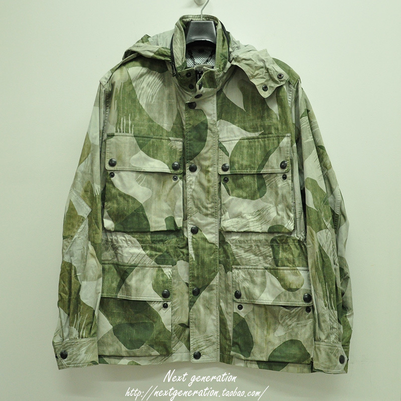 Authentic In-Stock Belstaff Wilden Italian-Made Men's Printed Multi-Pocket Jacket (Yt)