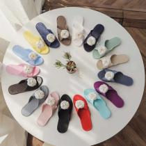Korean womens bathroom home slippers Summer non-slip thick bottom flat bottom soft bottom beach wear shoes outside the cool slippers