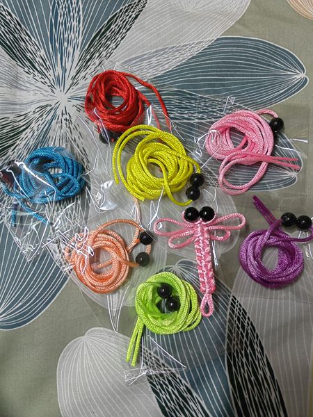 Labor Technology Rope Weaving Jewelry Handwork Chinese Knot Double Flat Knot No. 5 Rope Dragonfly Knot Practice Material Kit