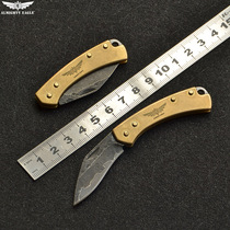 Mini all-steel knife folding knife light hanging key knife portable outdoor tools small knife EDC self-defense