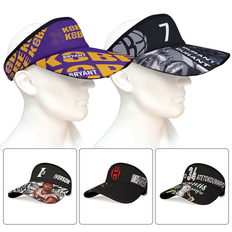 Kobe Bryant Merchandise Sun Protection Visor Hat for Basketball Fans, James Curry Irving Outdoor Sports Sunshade Brimless Baseball Cap