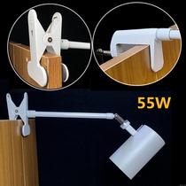 Wall side-mounted tiger mouth clip spotlight telescopic boom wall-mounted surface-mounted long pole exhibition photo clothing store long arm lamp