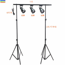 Floor-to-ceiling spotlight super bright fill-in light studio exhibition commercial clothing photography photography double-headed rotating vertical three-color light