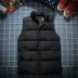 Mùa thu và mùa đông Cặp đôi Hàn Quốc xuống áo vest nam thủy triều Slim dày thanh niên vest vest cổ áo cổ áo nam áo thun coolmate Áo vest cotton