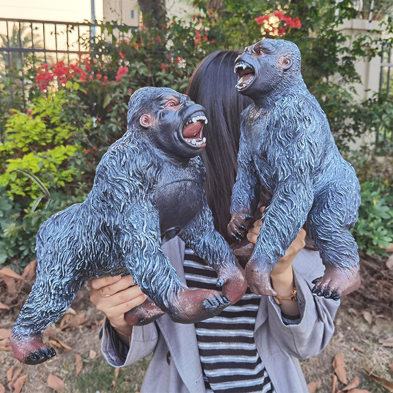 Orangutan simulation animal children's toy soft glue King Kong model Godzilla dinosaur monster birthday gift boy