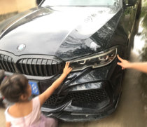 Suitable for new 3 series G20G28 carbon fiber eyebrow lamp car modified parts headlight decoration 1 pair