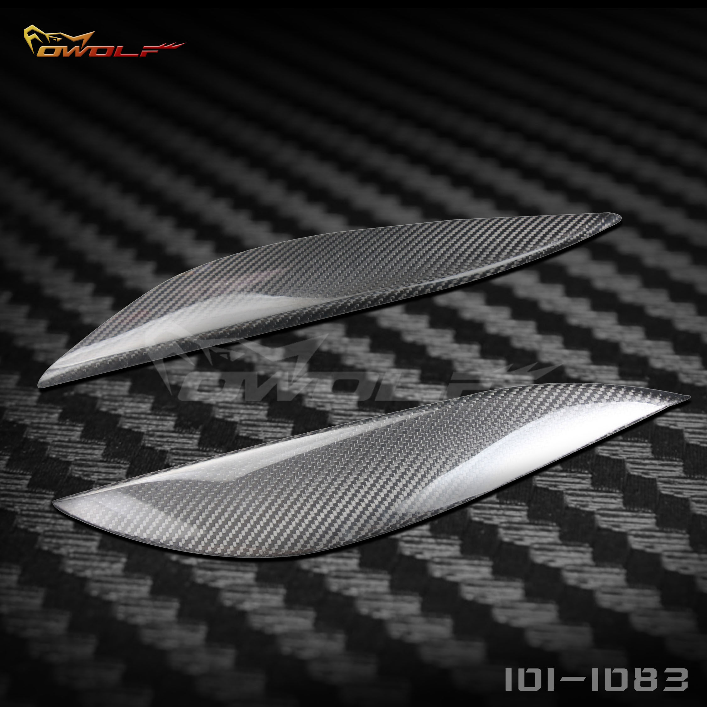 Honda Civic 01-03 carbon fiber lamp eyebrow a pair of Civic lamp eyebrow back paste 3M glue