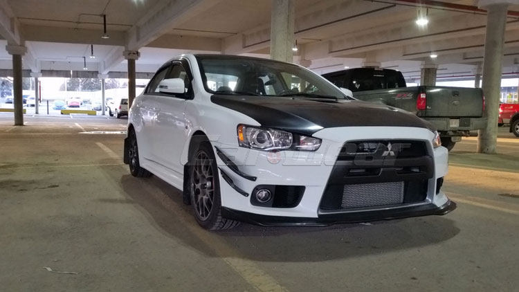 Mitsubishi Wing Gods EVOX EVO10 Retrofitted Carbon Fiber Wind Knife Front Spoiler Front Insurance Rod Trim