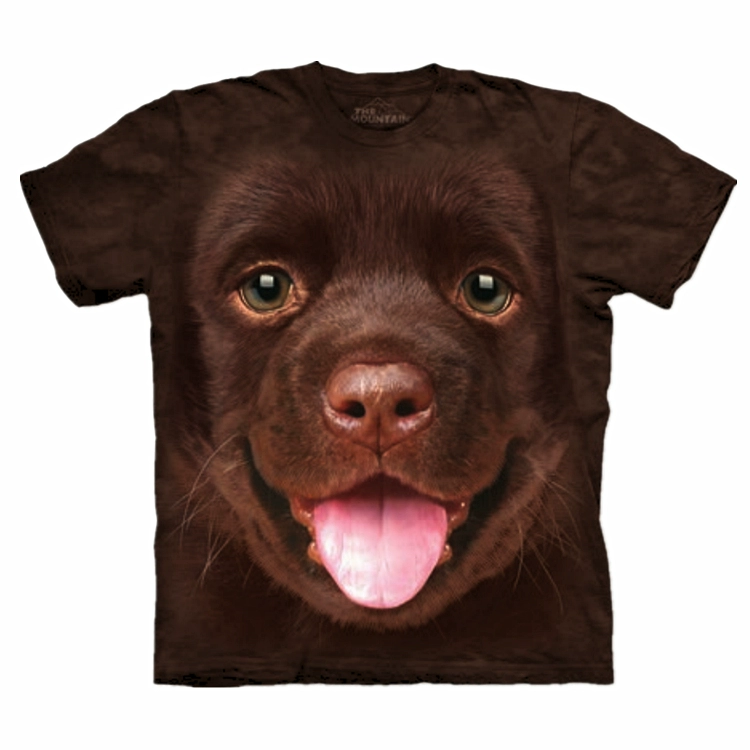 Mỹ The Mountain puppy in bông 3D vòng cổ đáy áo sơ mi couple t-shirt in ấn triều thương hiệu ngắn tay áo áo khoác cặp nam nữ