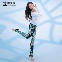 Dance wing belly dance practice suit printed pants suit 2020 new Oriental dance performance practice suit 3152
