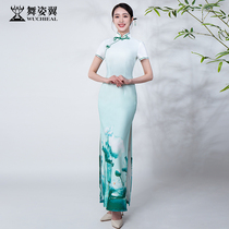 Dance Wings 2024 New Classical Training Wear Catwalk Practice Wear Cheongsam Shape Wear Performance Wear Women XT1178