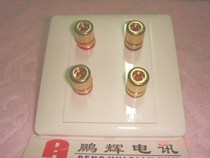 Chint socket two sets of speakers wall plug double-wire split panel (socket gold-plated)