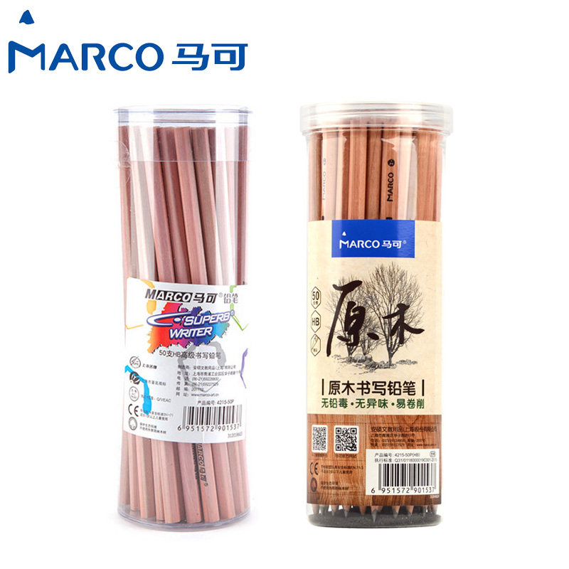 Marco 4215 student writing log hexagonal triangular pole pencil HB 50 economy Convenience Bucket