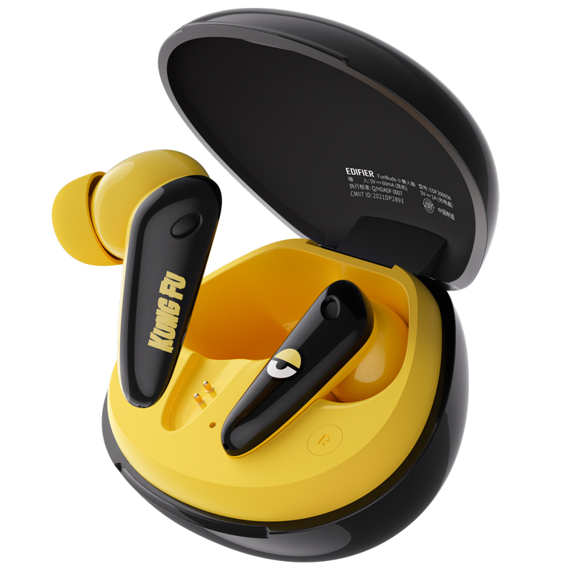 EDIFIER combater Funbuds small yellow people true wireless Bluetooth headphones left ear charging bin