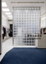 Ultra-transparent glass brick partition porch with good transparency