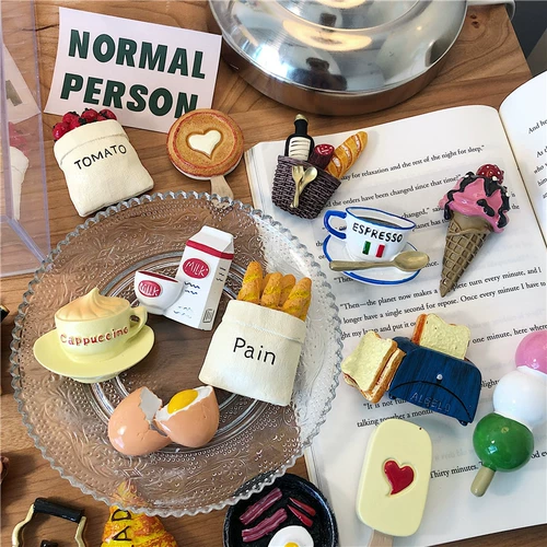 Трехмерный креативный магнитный магнит на холодильник, сильный магнит, хлеб