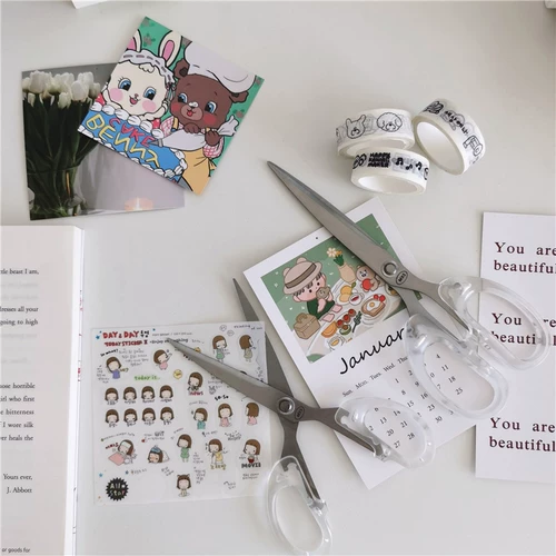 *Красивая маленькая тетя*ins простая и полностью прозрачная студентка маленькие ножницы офис ручной работы ручной работы ручной работы