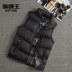 Cờ vua mùa thu và mùa đông dày vest xuống áo khoác cotton vest vest nam ấm tay áo vest áo vest nam tuổi 50 Áo vest cotton