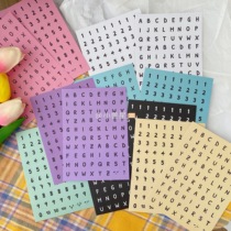 Korean ins cute hand-painted dots English alphanumeric sticker sticker sticker sticker Handbook DIY collage material sticker