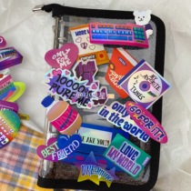 South Korea same laser waterproof American retro hand account luggage helmet computer decoration sticker