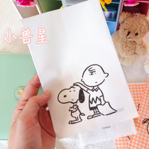 ins paper storage bag Cartoon cute girl student Snoopy small mini packaging bag pendulum decorative paper