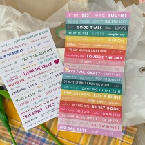 ins style personality creative English sealing stickers hand account layout personality stickers cartoon simple student sealing stickers