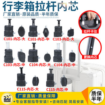 Luggage Accessories, Trolley Switch Inner Core Buttons, Complete Parts, Travel Suitcase Telescopic Rod Lock Tongue Buckle