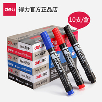  Deli 6881 Marker Black thick head big head oily pen Marker pen Marker express graffiti pen Writing instrument