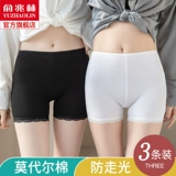 Шелковые безопасные штаны, летнее тонкое кружевное защитное белье