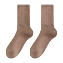 White socks for women spring and autumn pure cotton pile socks sports boneless mid-tube confinement socks summer womens cotton stockings