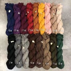 шарф wj0210文艺时尚小麻花围巾纯色ins百搭通用