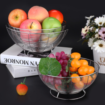 Qingzhan stainless steel leakage basket washing basket fruit basket fruit and vegetable sieve deepening creative fashion fruit plate drain basket