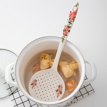 South Korea imported powder rose flower colander household kitchen spoon net scoop scoop fishing dumpling colander melamine colander filter