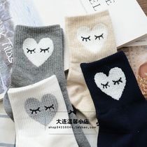 South Korea imported love eyelashes eyes love cotton socks