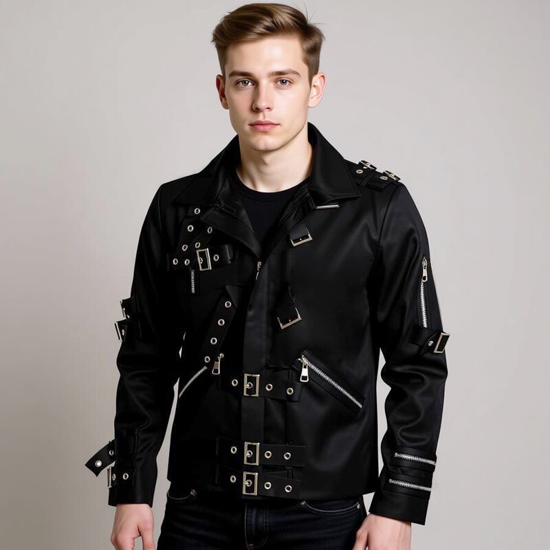 Michael Jackson Cosplay Costume Mj Same Style Stage Punk Jacket Heavy Metal Performance Outfit