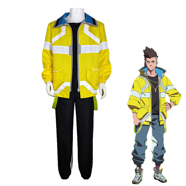 Cyberpunk Edgerunner Cosplay Costume David Martinez Same Style Jacket 2077 Jacket Runner Outfit Cross-Border