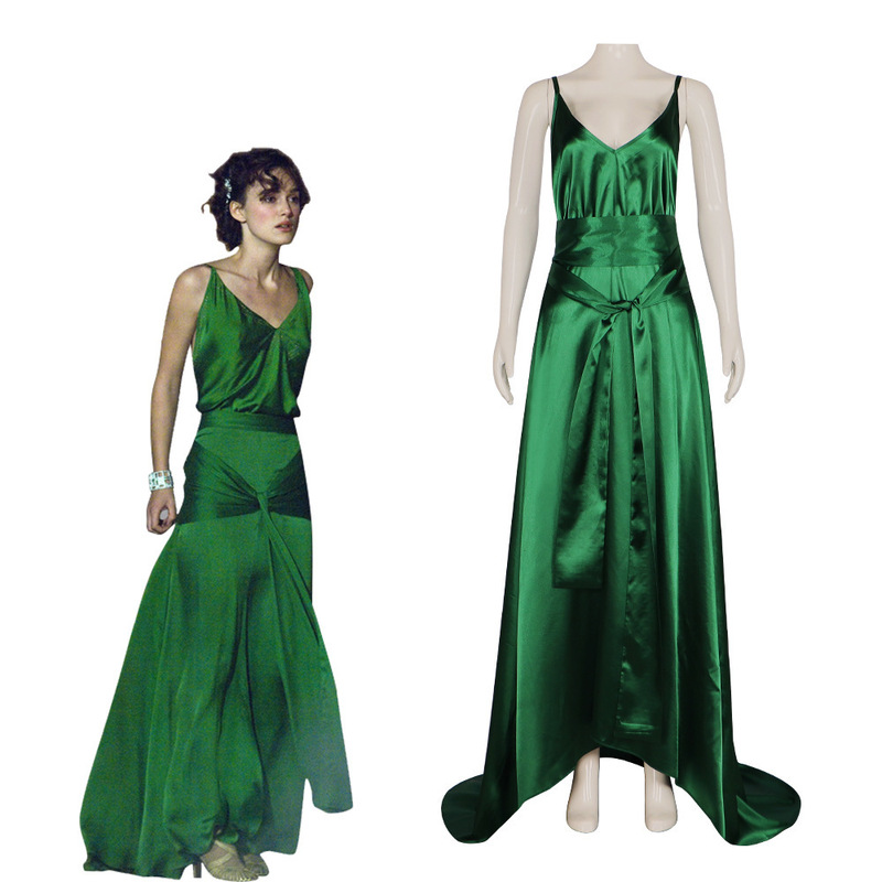 Redemption Movie Version Cosplay Costume Cecilia Teris Cosplay Outfit Green Evening Gown Performance Costume