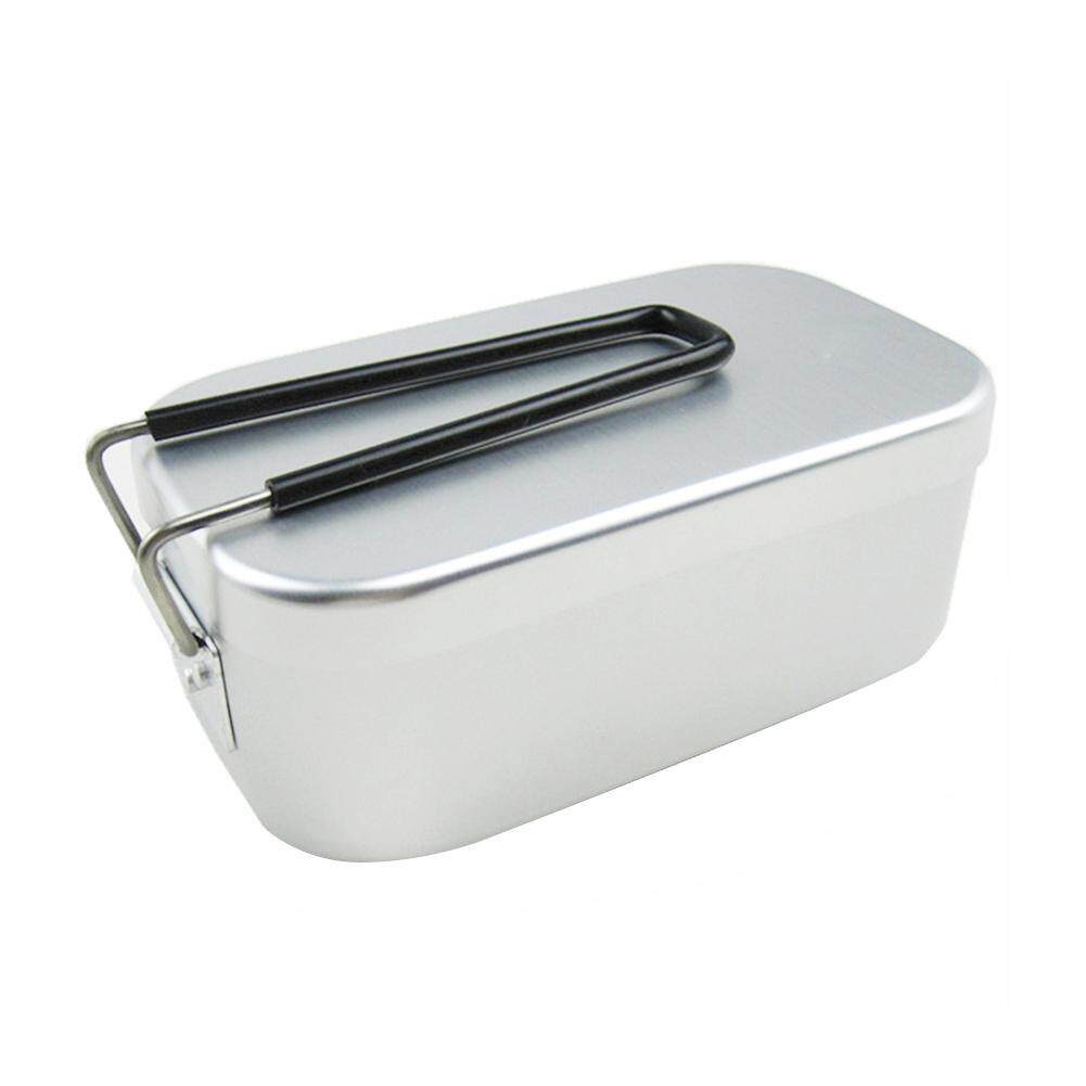 Outdoor lunch box travel camping camping lunch box portable foldable aluminum lunch box retro nostalgic Japanese lunch box small