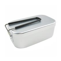 Outdoor lunch box travel camping camping lunch box portable foldable aluminum lunch box retro nostalgic Japanese lunch box small